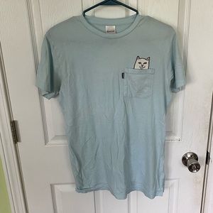 Rip N Dip Baby Blue Cat T-Shirt
